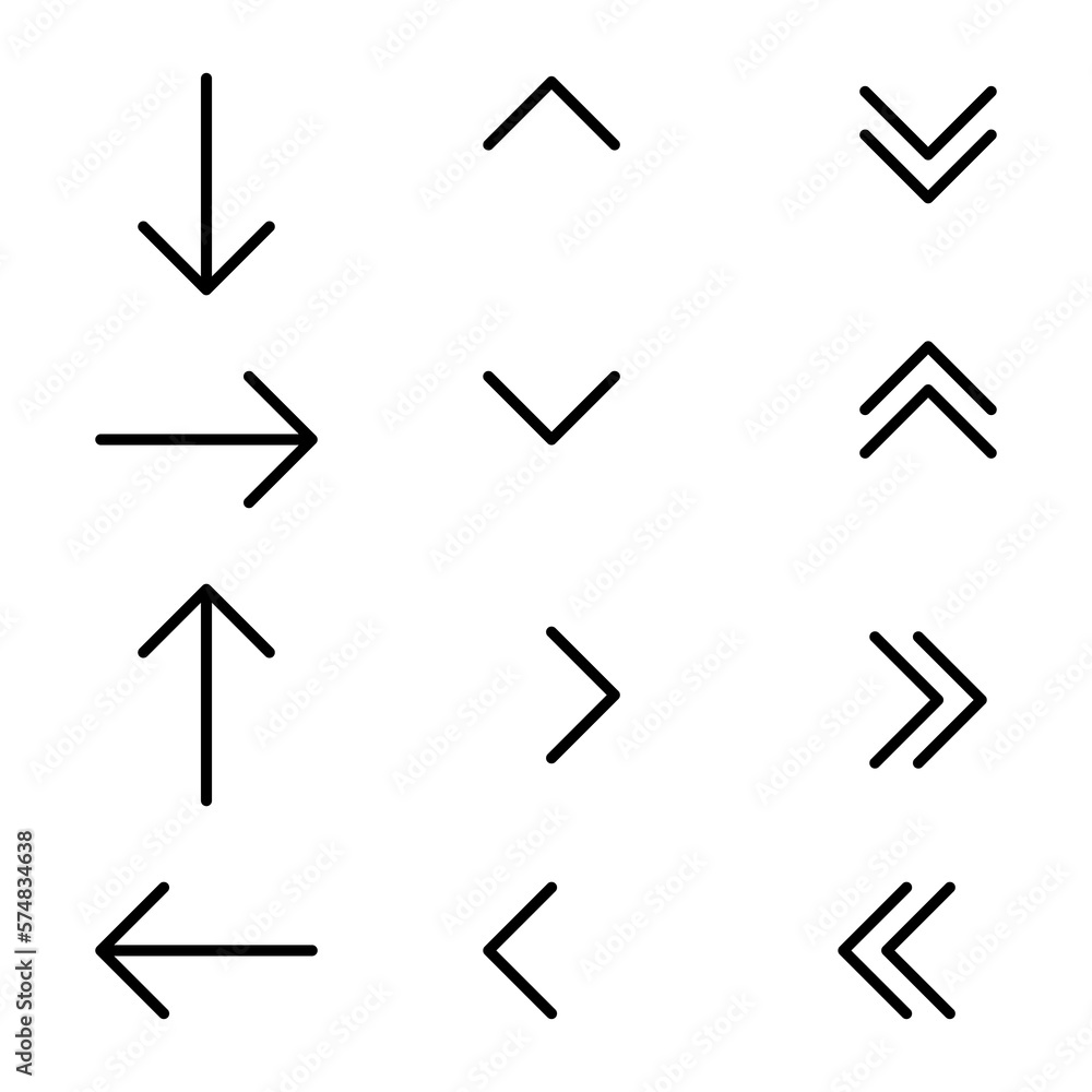 Simple arrows icon set. trendy style illustration on white background..eps Simple arrows icon set. trendy style illustration on white background..eps