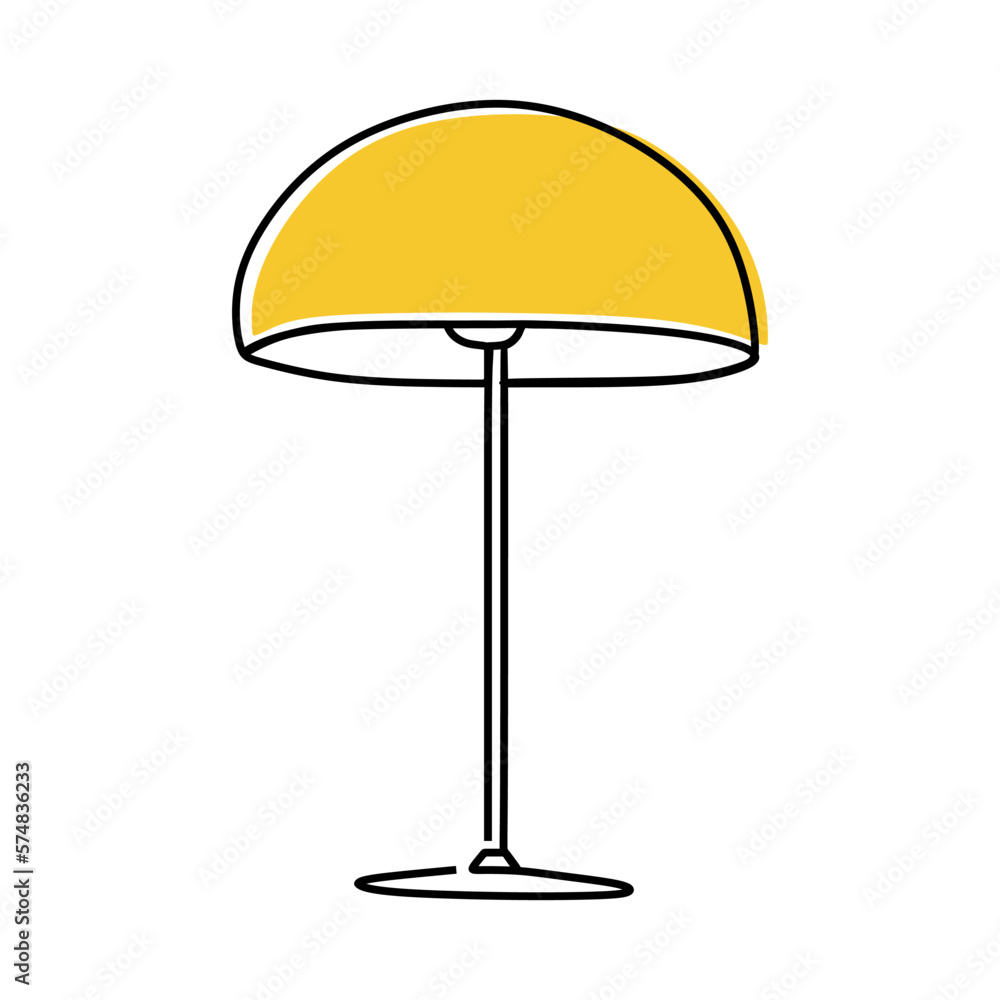 hand drawn lamp one line art illustration hand drawn lamp one line art illustration