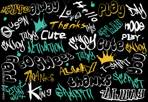 typography street art graffiti with spray splash effect for graphic tee t shirt or sweatshirt, art to be printed on cloth