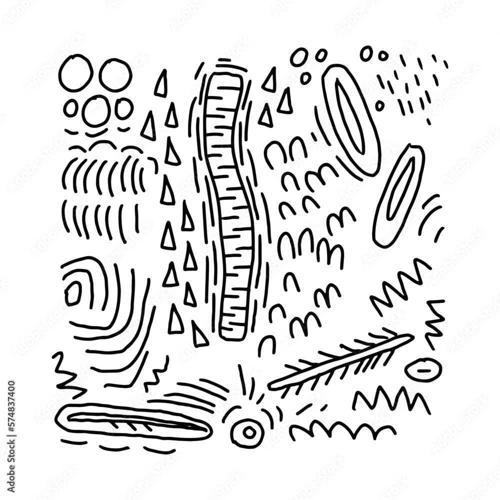 Φωτογραφία Abstract doodle art vector hand drawn by human