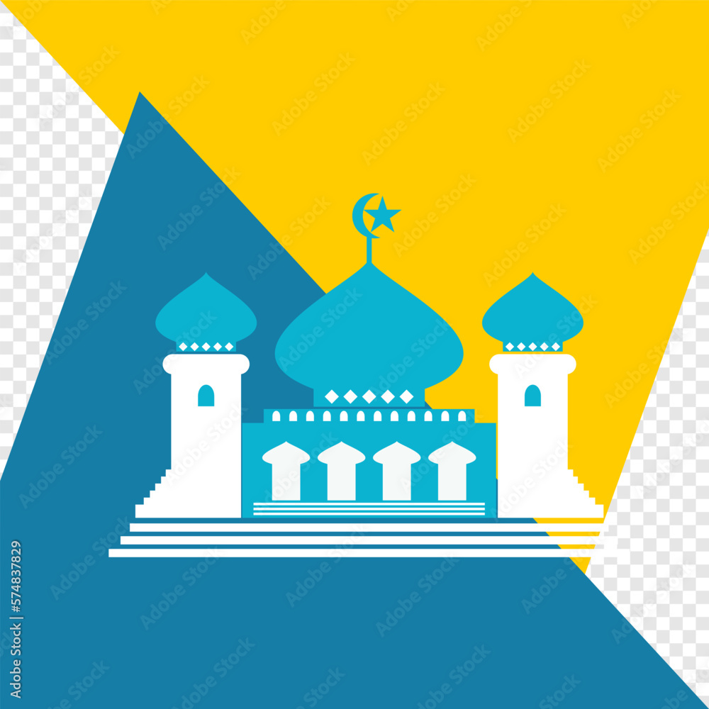 illustration of mosque and icon vector