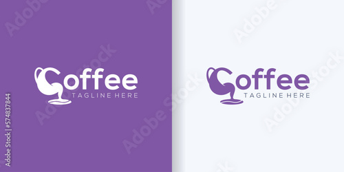 Coffee cup Logo Template vector icon design and coffee black
