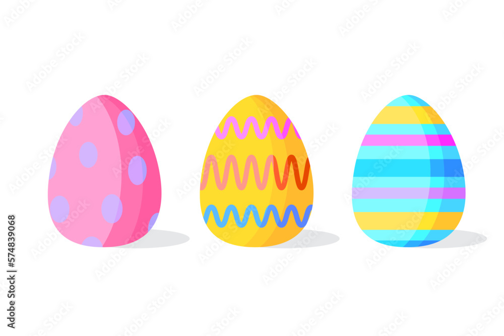 easter eggs set. Spring decoration. Vector illustration. easter eggs set. Spring decoration. Vector illustration.