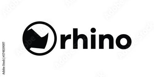 logo design rhino simple abstract icon vector illustration