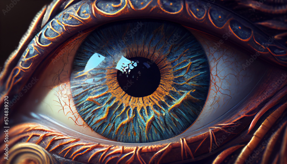 Macro eye  Image created with Generative AI technology