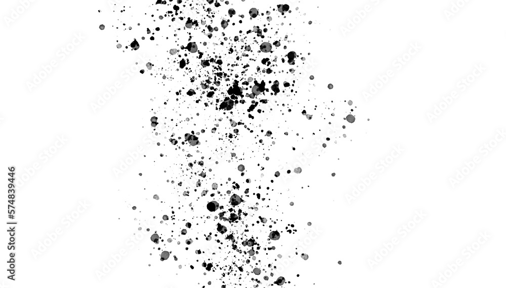 Abstract of color splatter on white background