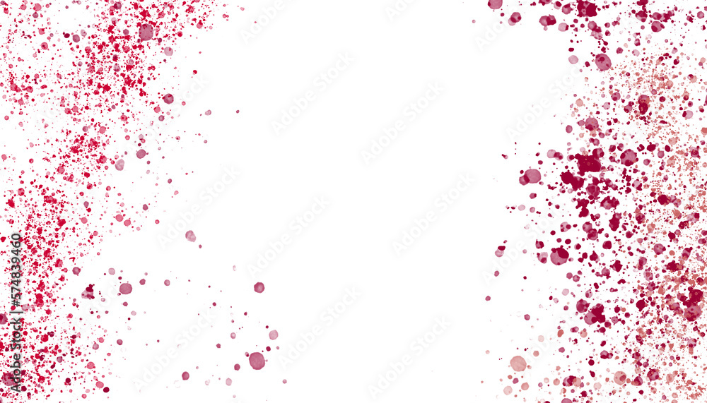 Abstract of color splatter on white background