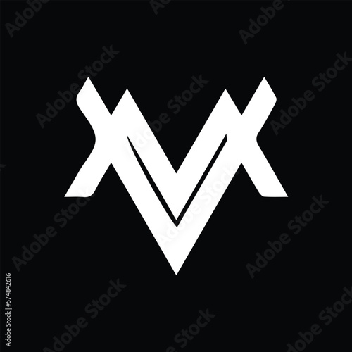 VM MV Logo Design, Creative Minimal Letter MV VM Monogram