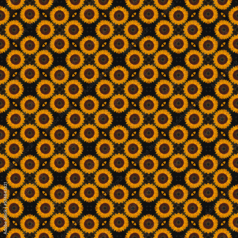 seamless sunflower pattern