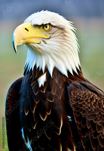 scenic view of eagle bird at nature