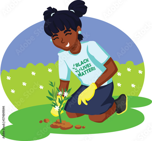 Black Lives Matter, BLM, No Racism, Statement. Young African Americans: man and woman against racism. Black citizens are fighting for equality. 