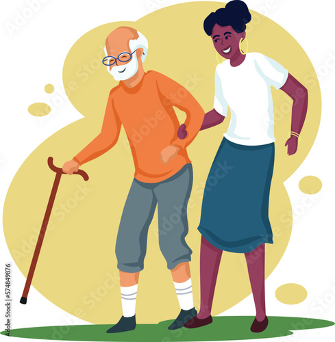 Black Lives Matter, BLM, No Racism, Statement. Young African Americans: man and woman against racism. Black citizens are fighting for equality. 