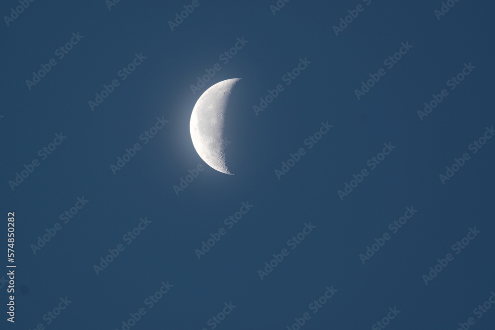 This is Beautiful half moon at night located in Southwest Aceh This is Beautiful half moon at night located in Southwest Aceh