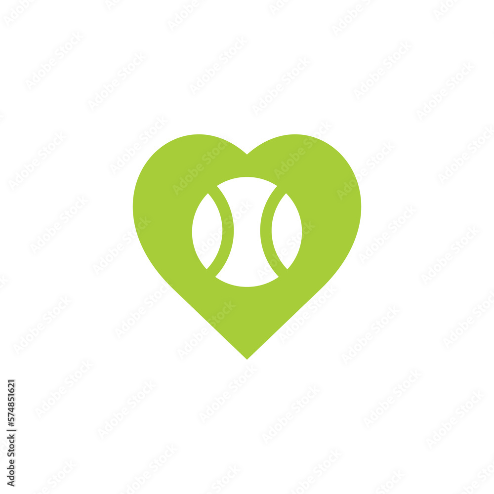 Love Tennis Logo Icon. Tennis Club Logo Design Love Tennis Logo Icon. Tennis Club Logo Design