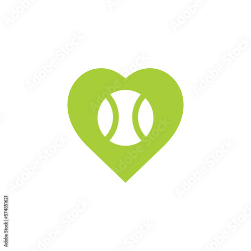 Love Tennis Logo Icon. Tennis Club Logo Design