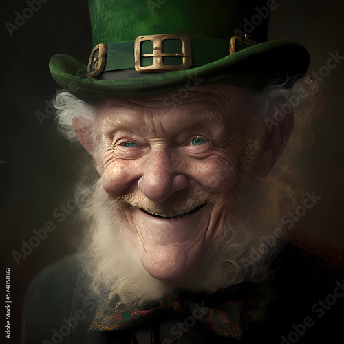 Ederly leprechaun smile