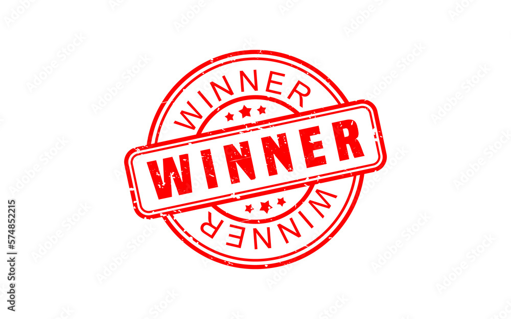 WINNER stamp rubber with grunge style on white background. WINNER stamp rubber with grunge style on white background.