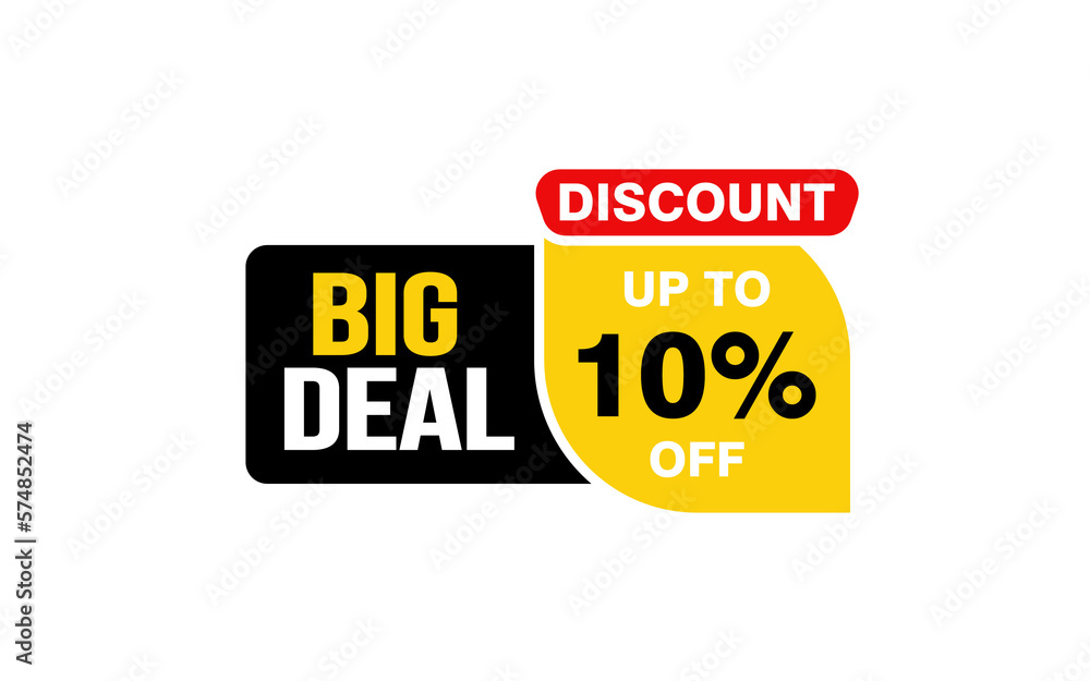 10 Percent BIG DEAL offer, clearance, promotion banner layout with sticker style.
10 Percent BIG DEAL offer, clearance, promotion banner layout with sticker style.