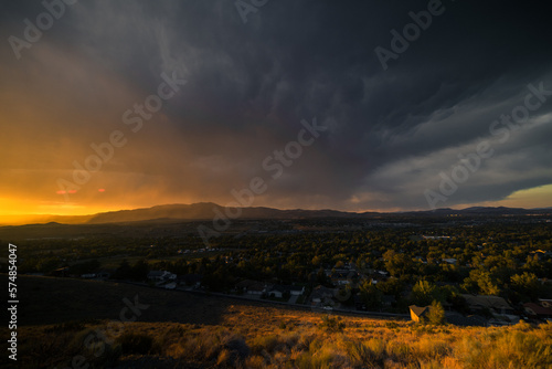 sunset in the mountains