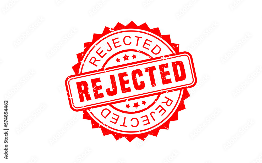 REJECTED stamp rubber with grunge style on white background. REJECTED stamp rubber with grunge style on white background.