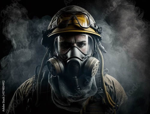 A firefighter dressed in a uniform  © JW Studio
