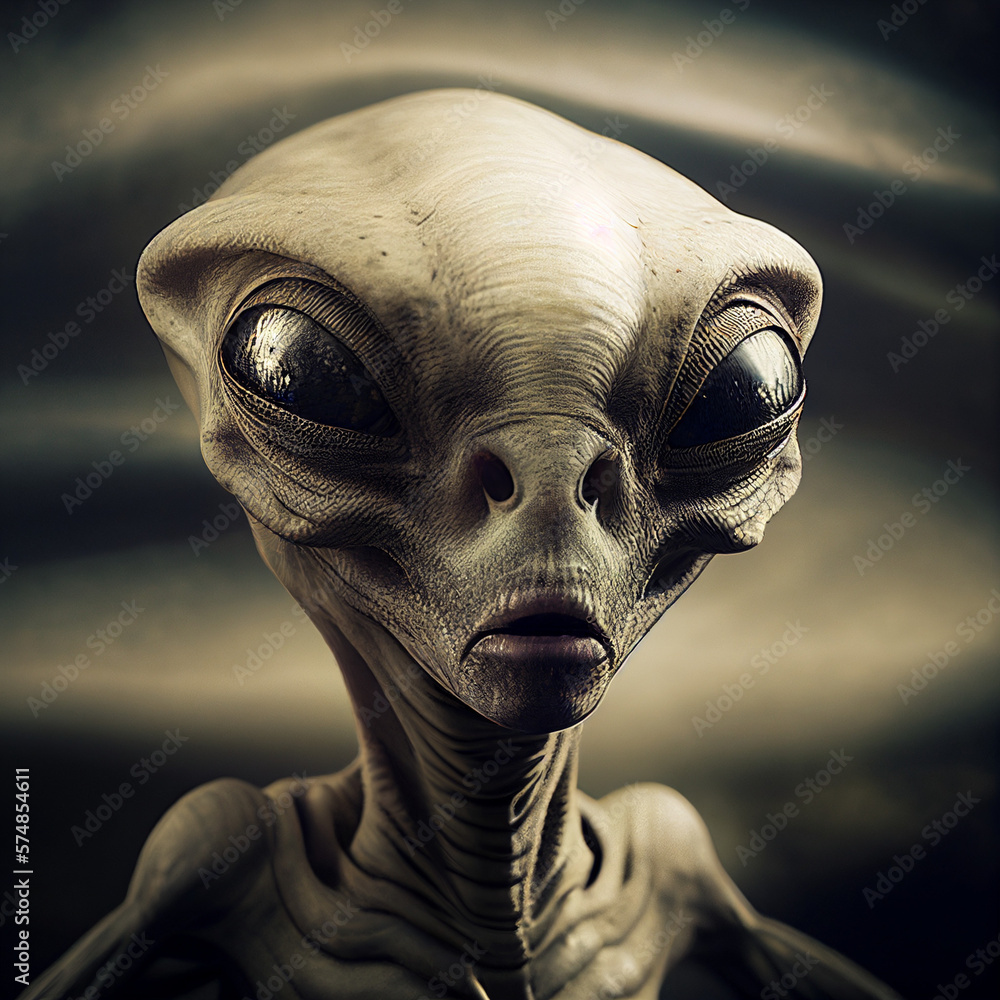 Portrait of alien, generative AI Portrait of alien, generative AI