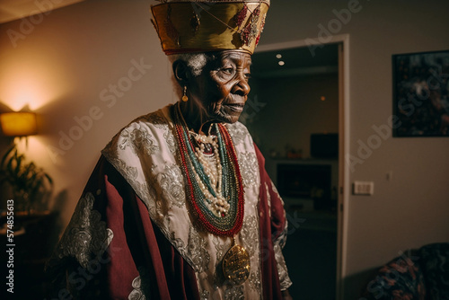 Generative AI. A portrait of an African queen