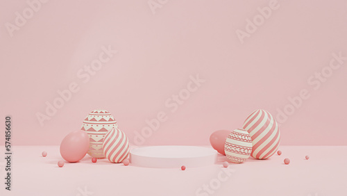 Canvas Print Happy Easter Background 3D Illustration