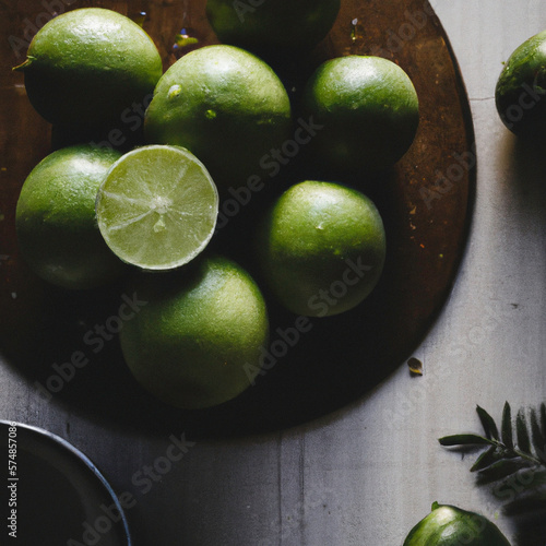 Limes on a plate 