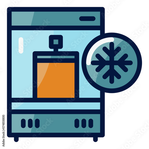 Temperature control filled outline icon