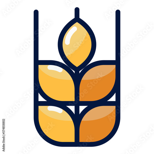 wheat filled outline icon