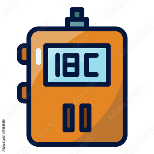 temperature control filled outline icon