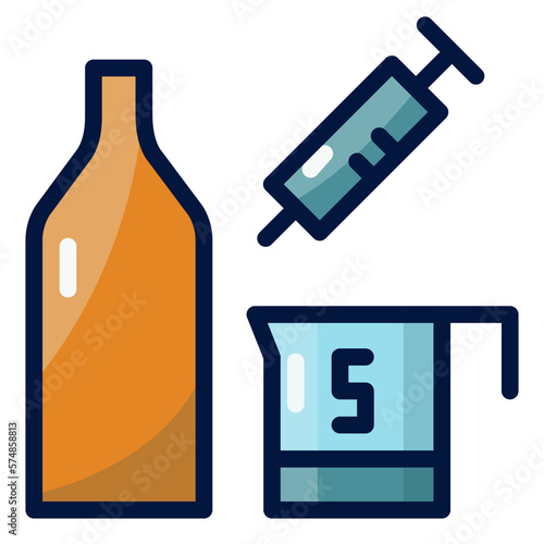 priming sugar filled outline icon