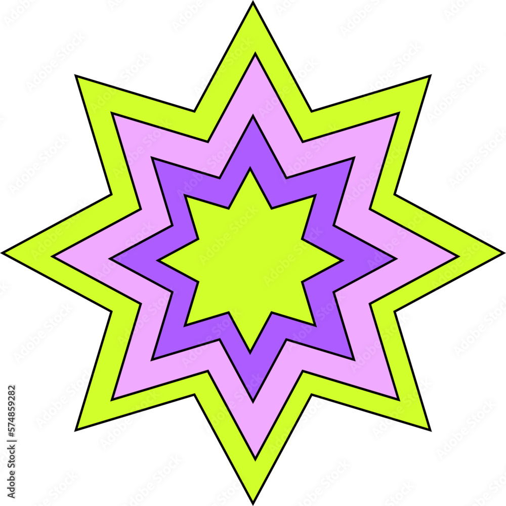 Psychedelic Icon Illustration Element Psychedelic Icon Illustration Element