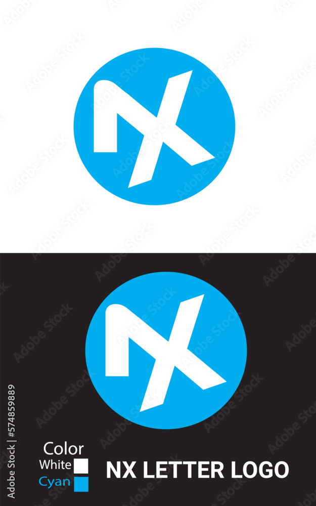 Fototapeta premium NX Letter Logo Design and vector template