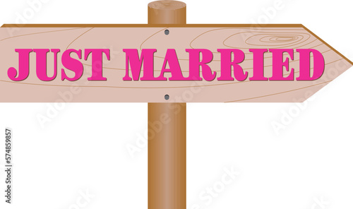 結婚をお知らせするサインボード
