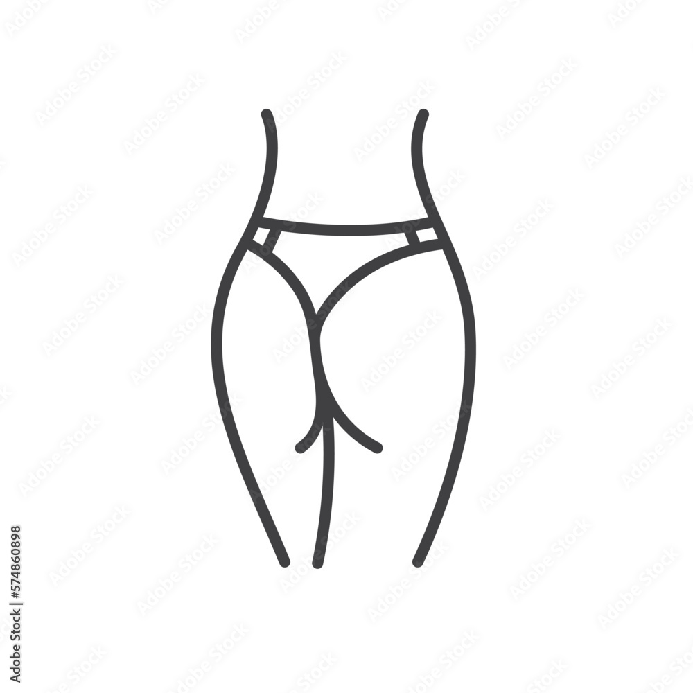 beauty woman ass icon vector element concept design template beauty woman ass icon vector element concept design template