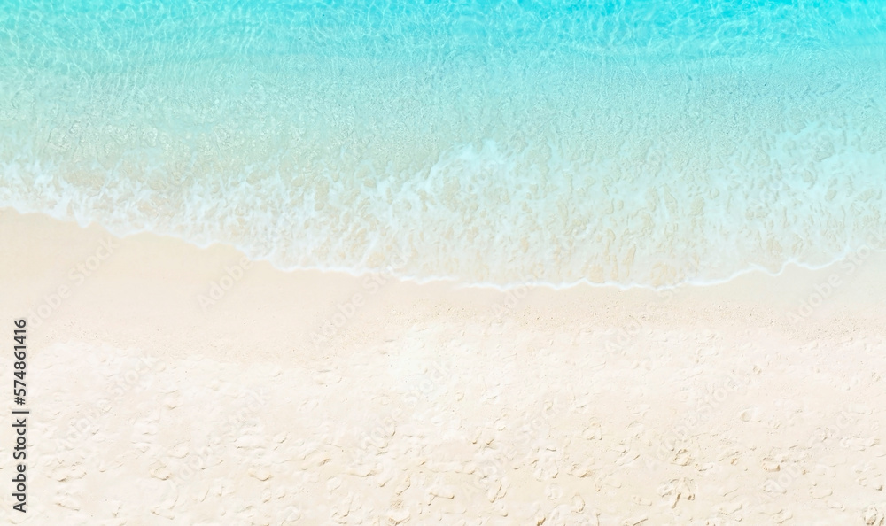 The tropical Summer with wave water as white sand beach background The tropical Summer with wave water as white sand beach background