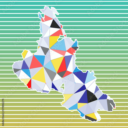 Krk vector illustration. Krk design on gradient stripes background. Technology, internet, network, telecommunication concept. Powerful vector illustration.