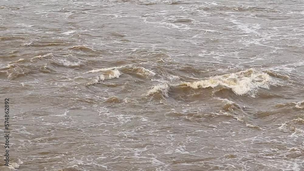 Flooding waters in a river, vaal river south africa Flooding waters in a river, vaal river south africa