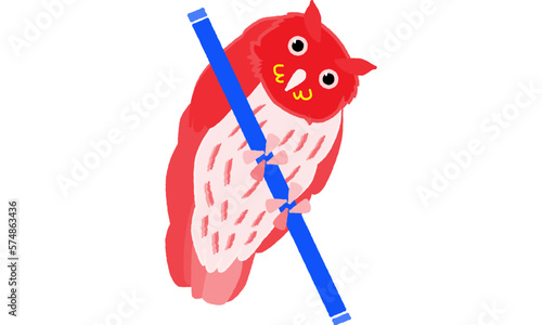 世界自然遺産の生き物　リュウキュウコノハズク　ビビット調