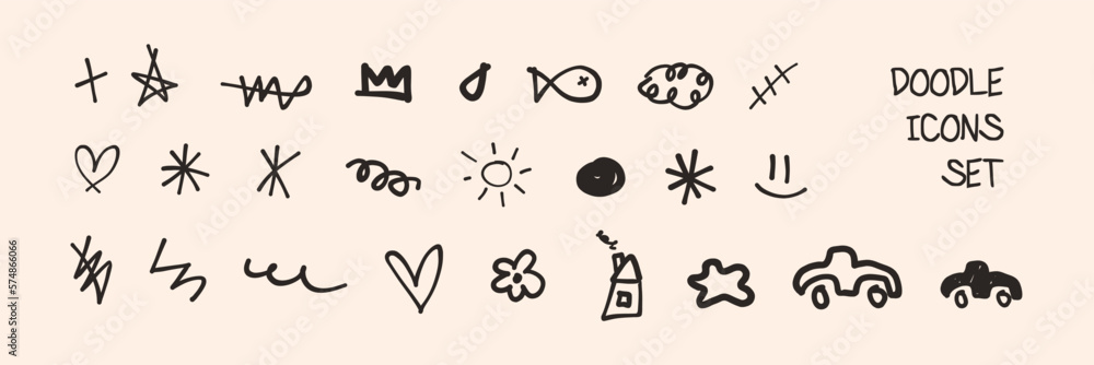 Doodle icons set. Pencil, pen or marker child handdrawn scribble sketch coffee brown ink drawings. Weather, enviroment, educational kindergarden images. (Full Vector) Doodle icons set. Pencil, pen or marker child handdrawn scribble sketch coffee brown ink drawings. Weather, enviroment, educational kindergarden images. (Full Vector)
