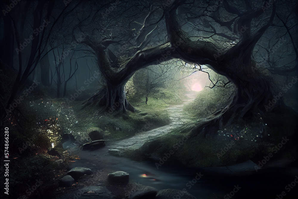 Deep and dark enchanted forest Deep and dark enchanted forest