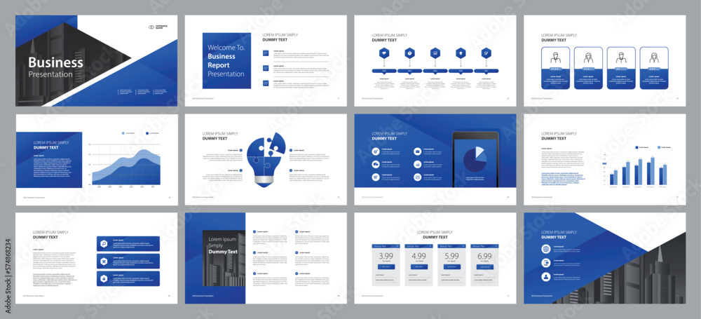 business presentation template design backgrounds and page layout ...