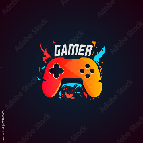 gamer logo, gaming logo, xbox joystic, gamepad logo, vector stock