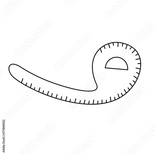 Curved ruler stationery