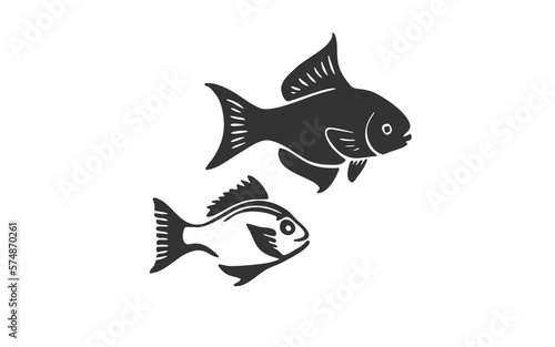 FISH logo mascot with isolated illustration for identity template