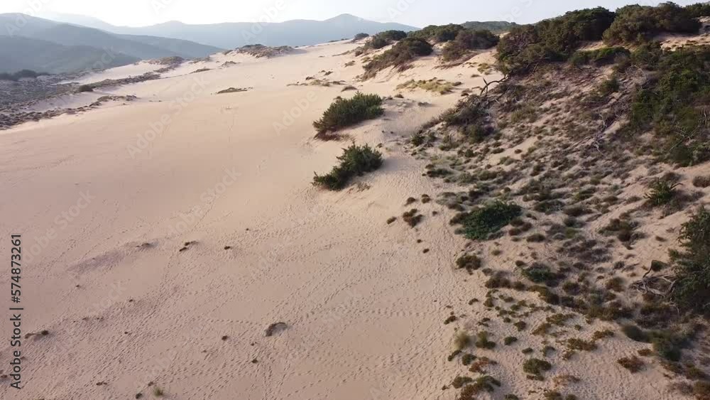 Drone on Piscinas desert in Sardinia Drone on Piscinas desert in Sardinia