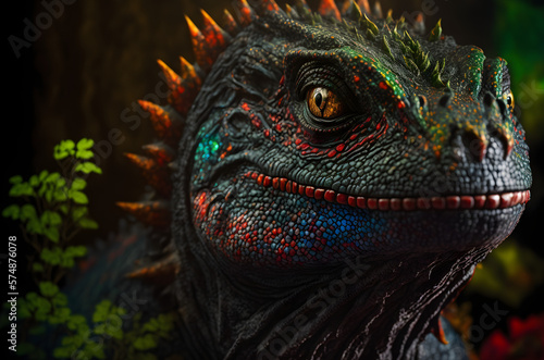 Portrait of an Iguana - Generative AI