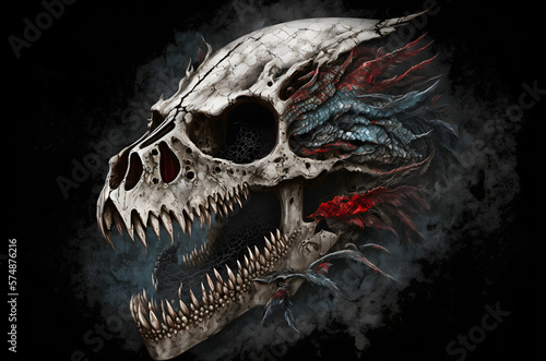 Animal Skull Background - Generative AI